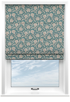 Carlina, Teal - Twist&Fit Roman Blind